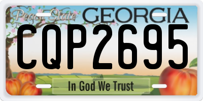 GA license plate CQP2695