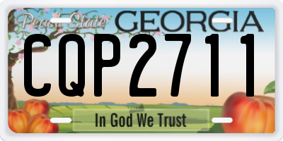 GA license plate CQP2711