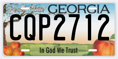 GA license plate CQP2712