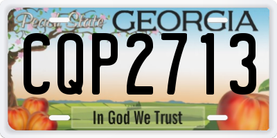 GA license plate CQP2713