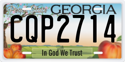 GA license plate CQP2714