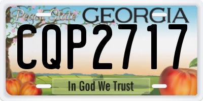 GA license plate CQP2717