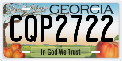 GA license plate CQP2722