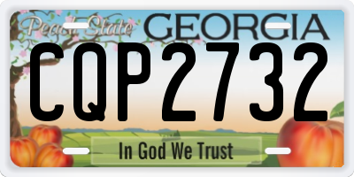 GA license plate CQP2732