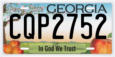GA license plate CQP2752