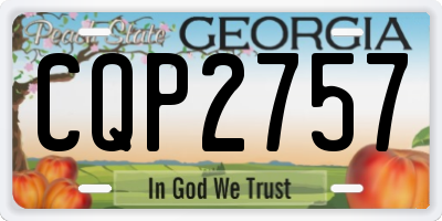 GA license plate CQP2757