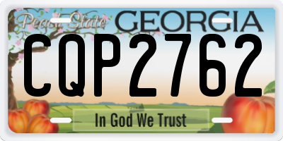 GA license plate CQP2762