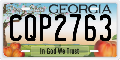 GA license plate CQP2763