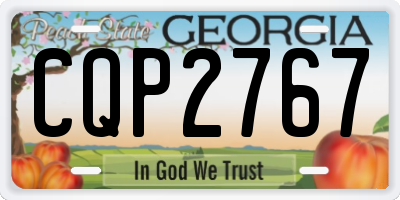 GA license plate CQP2767