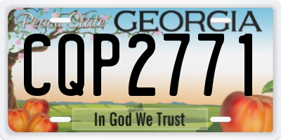 GA license plate CQP2771