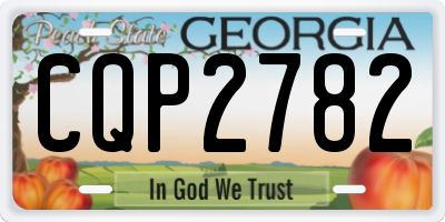 GA license plate CQP2782