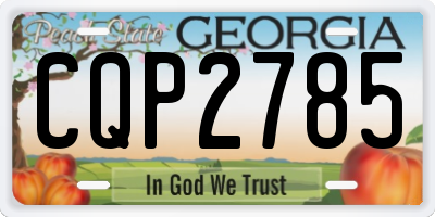 GA license plate CQP2785