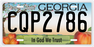 GA license plate CQP2786