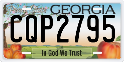 GA license plate CQP2795
