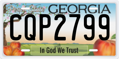 GA license plate CQP2799