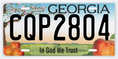GA license plate CQP2804