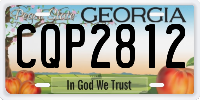 GA license plate CQP2812