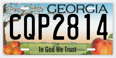 GA license plate CQP2814