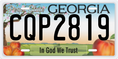 GA license plate CQP2819