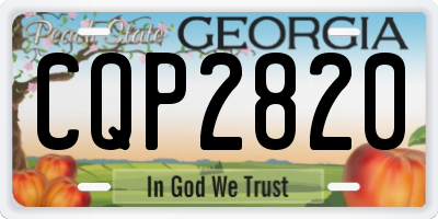 GA license plate CQP2820