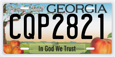 GA license plate CQP2821