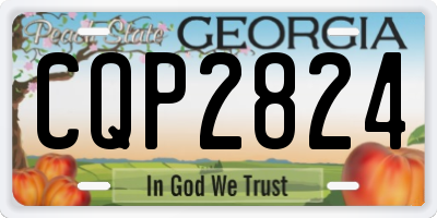 GA license plate CQP2824