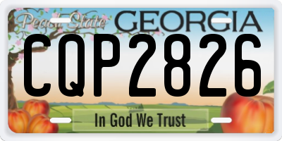 GA license plate CQP2826