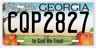 GA license plate CQP2827