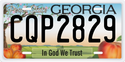 GA license plate CQP2829