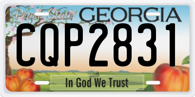 GA license plate CQP2831