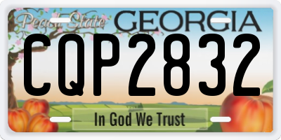 GA license plate CQP2832