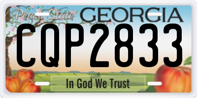 GA license plate CQP2833