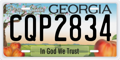 GA license plate CQP2834