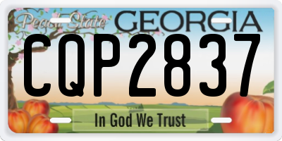 GA license plate CQP2837