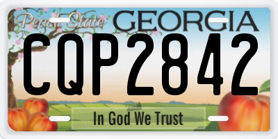 GA license plate CQP2842