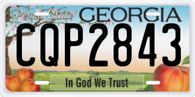 GA license plate CQP2843