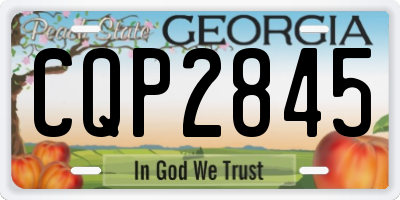 GA license plate CQP2845