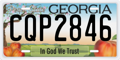 GA license plate CQP2846