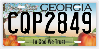 GA license plate CQP2849