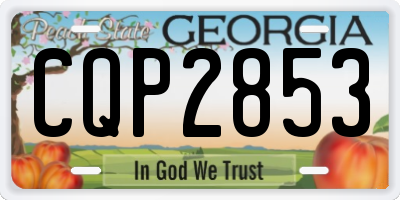 GA license plate CQP2853