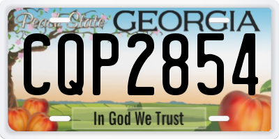 GA license plate CQP2854