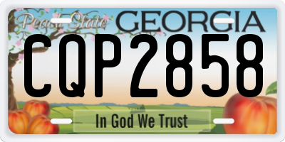 GA license plate CQP2858