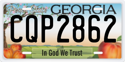 GA license plate CQP2862
