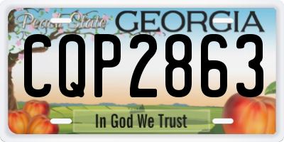 GA license plate CQP2863