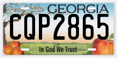 GA license plate CQP2865