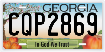 GA license plate CQP2869