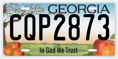GA license plate CQP2873