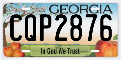 GA license plate CQP2876