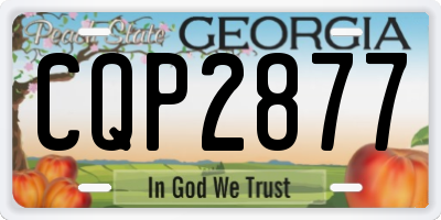 GA license plate CQP2877