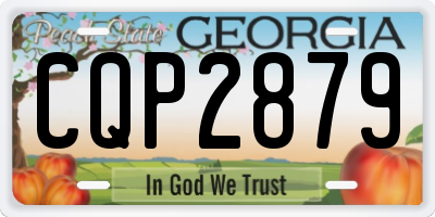 GA license plate CQP2879